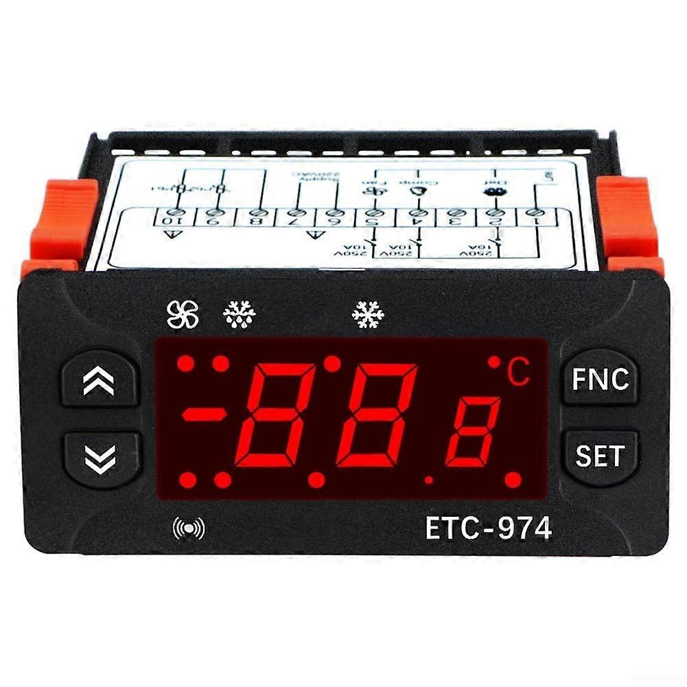 Digital Temperature Controller With Dual Sensors, Heating Thermostat, 110V/220V AC, For Cold Storage Greenhouses