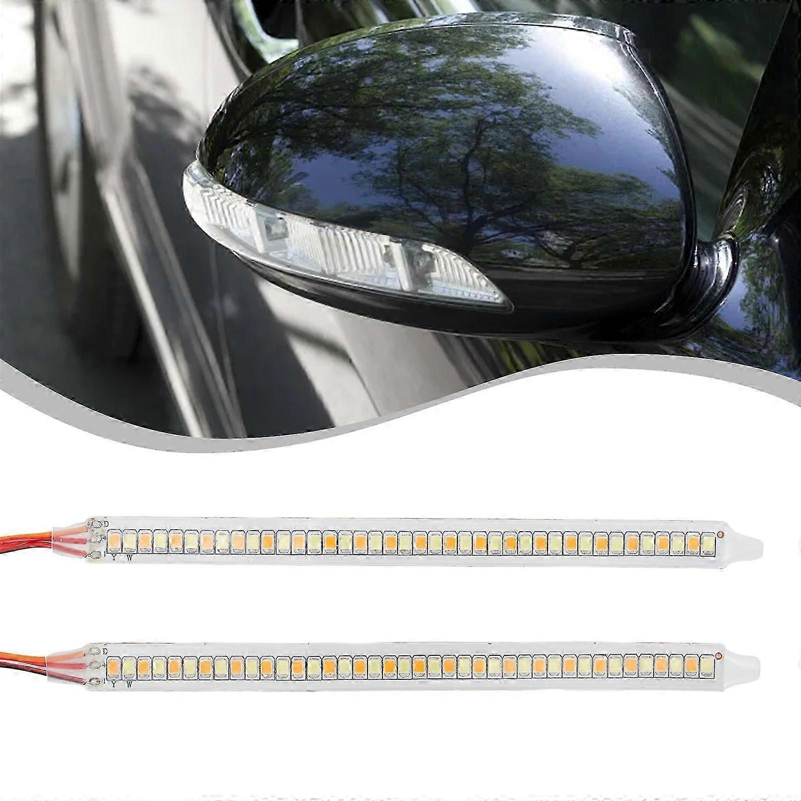 Car Rearview Mirror Indicator DRL Streamer With LED Flowing Turn Signal Light Rearview Mirror With Turn Signal Pole