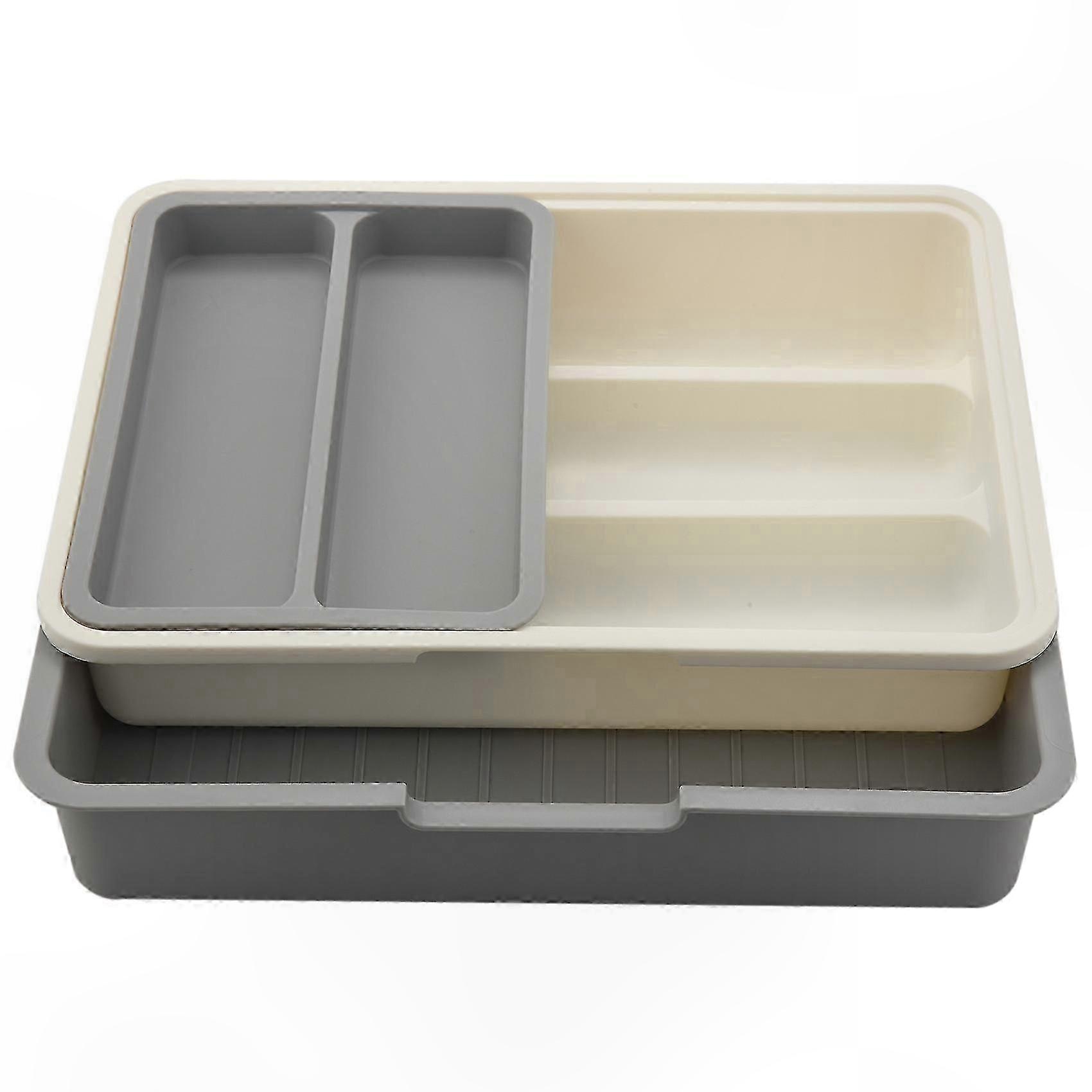 Expandable Kitchen Drawer Organizer for Utensils Multi-Purpose Adjustable Storage Solution