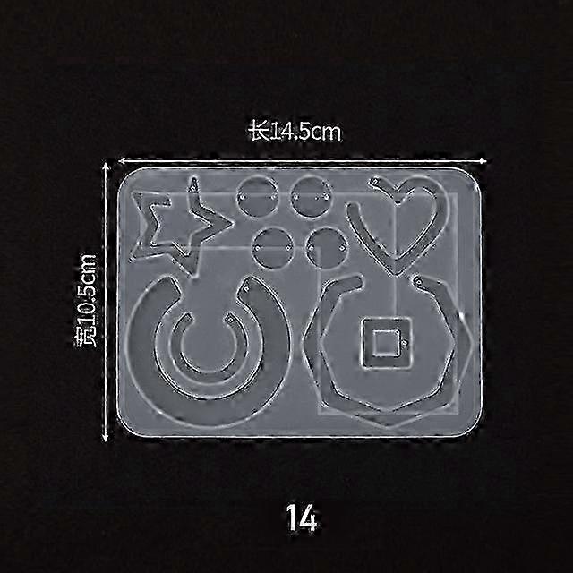 JWL-4pcs Silicone Earring Mold Earring Resin Mold (4 models can be matched at will, leave a message and let me know)