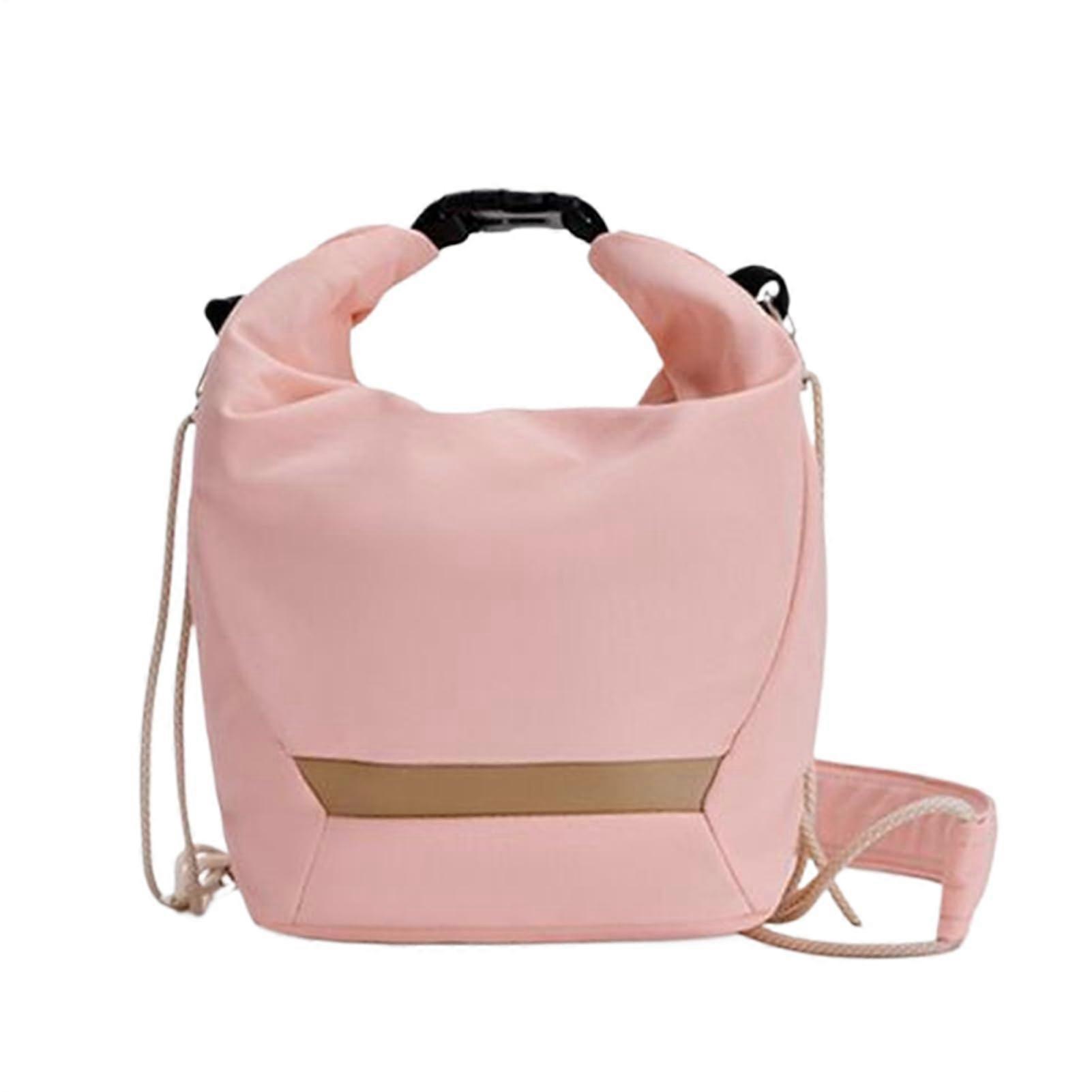 Camera Bag Waterproof Sling For DSLR And Mirrorless, Shockproof Padding, Lightweight Travel Bag, 9.06 Inches Light Pink