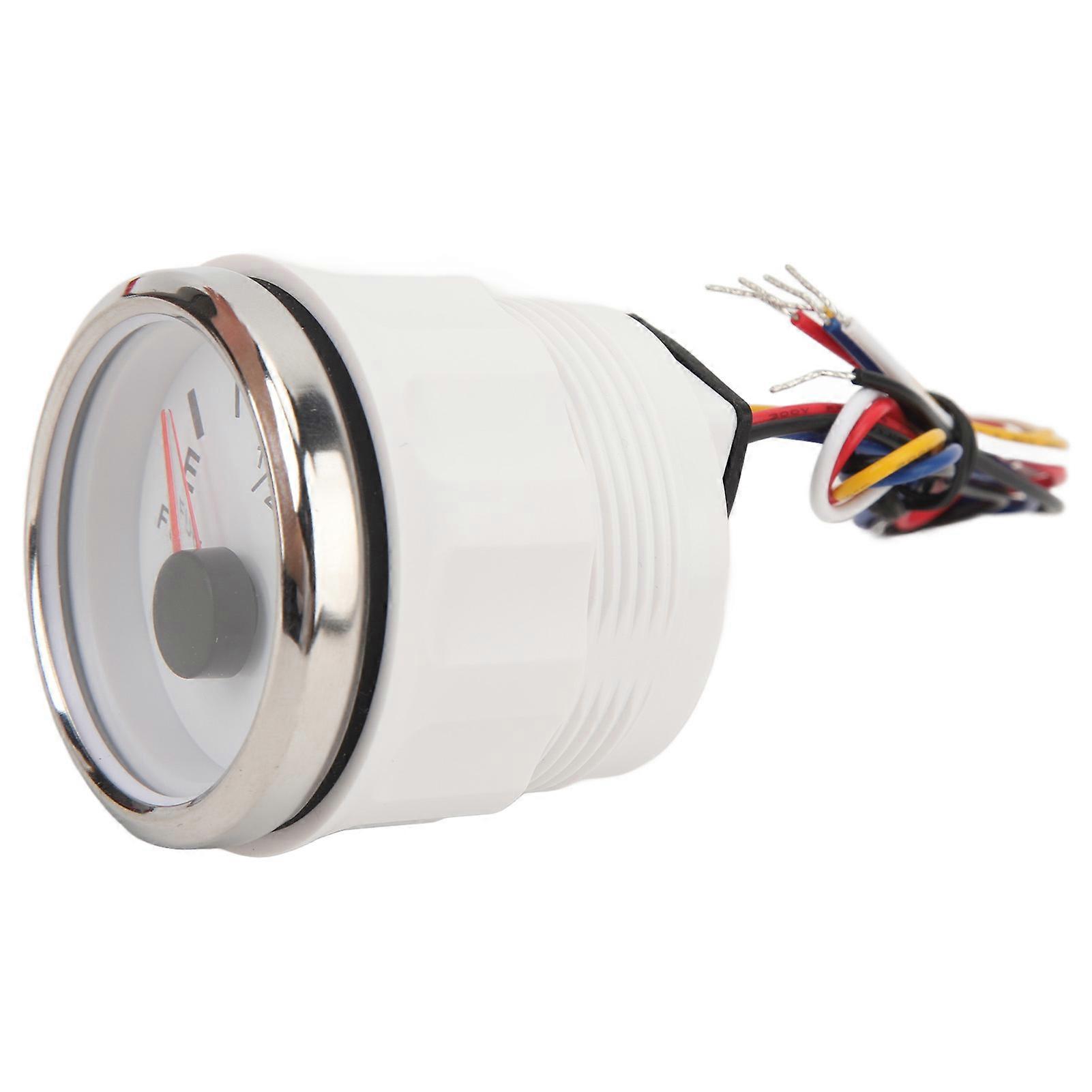 Fuel level gauge for RV with colorful backlight and white dial silver bezel