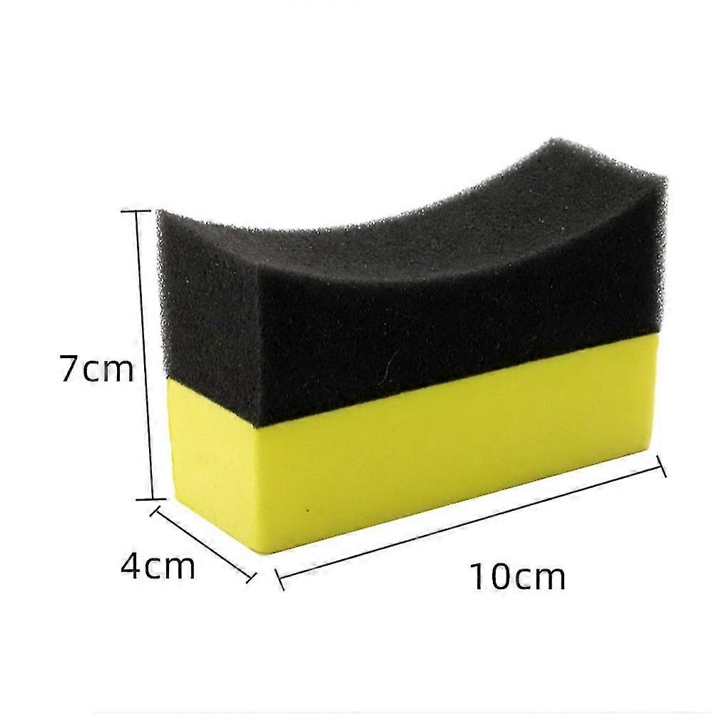 6pcs Tire Contour Dressing Applicator Pads Gloss Shine Color Polishing Sponge Wax