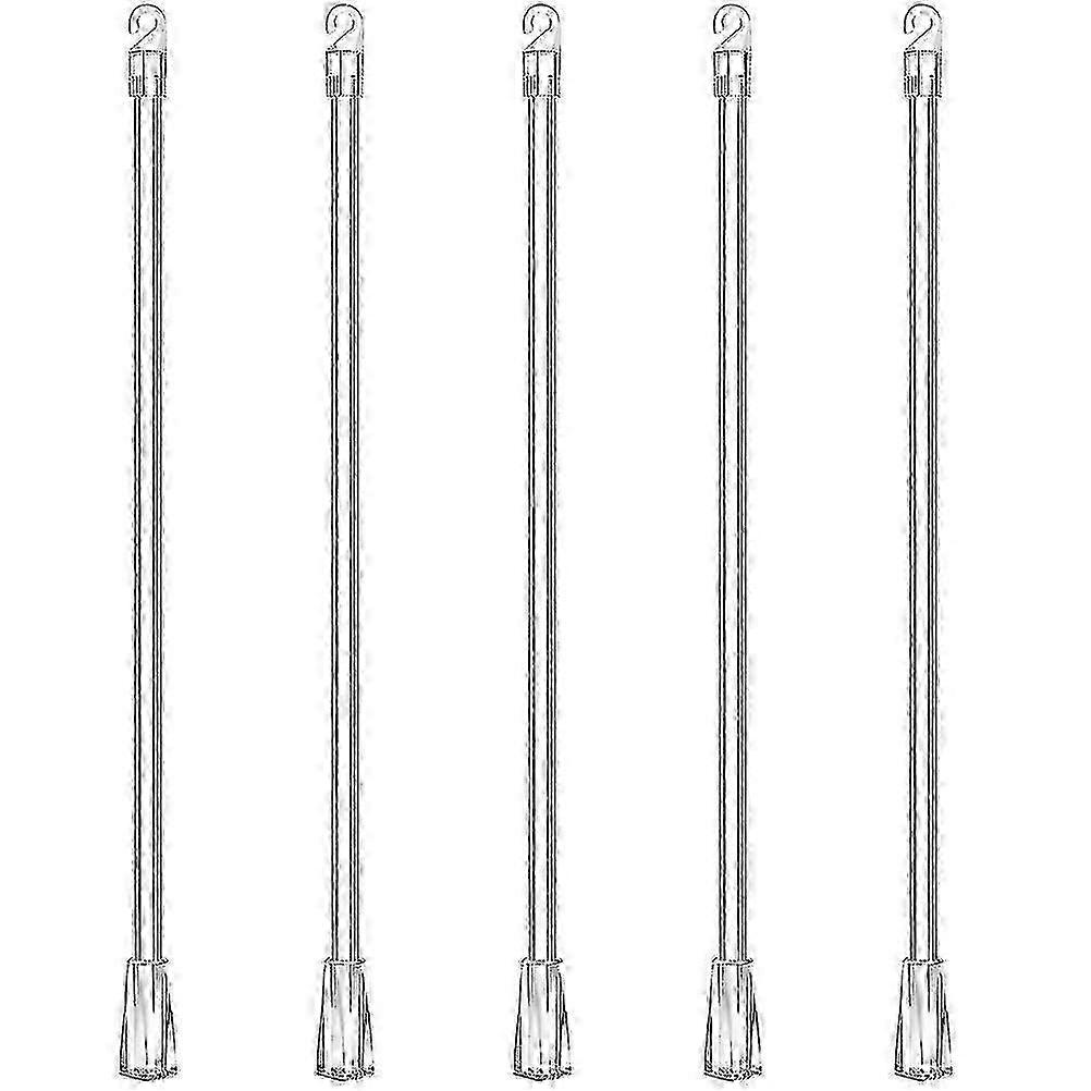Vertical Blind Replacement Parts Kit: 5 Blind Rods with Tail Hooks for Vertical Blinds