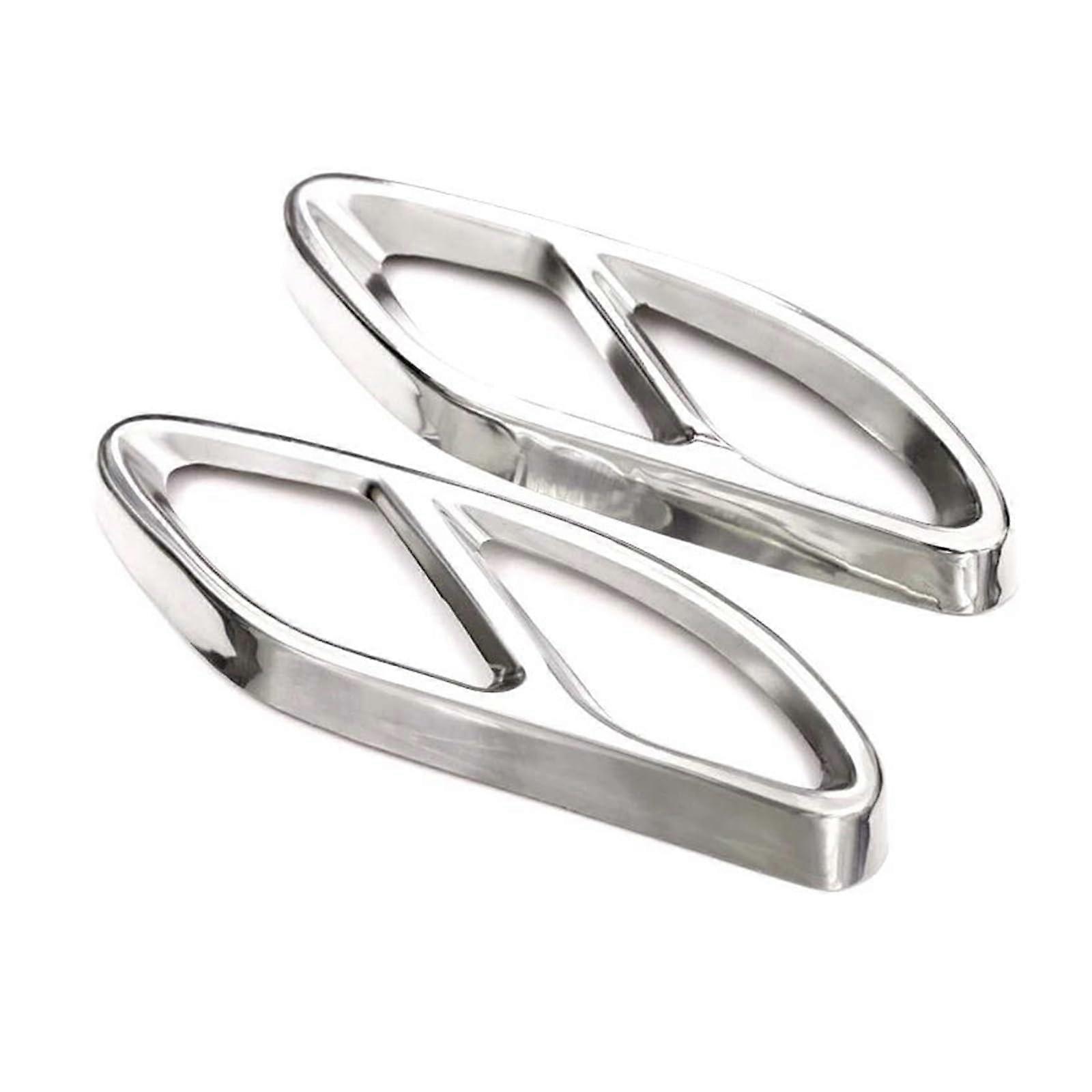 Exhaust Tip Cover Trims Silver for AClass, BClass, CClass, EClass W176 W246 W205 W213 AMG