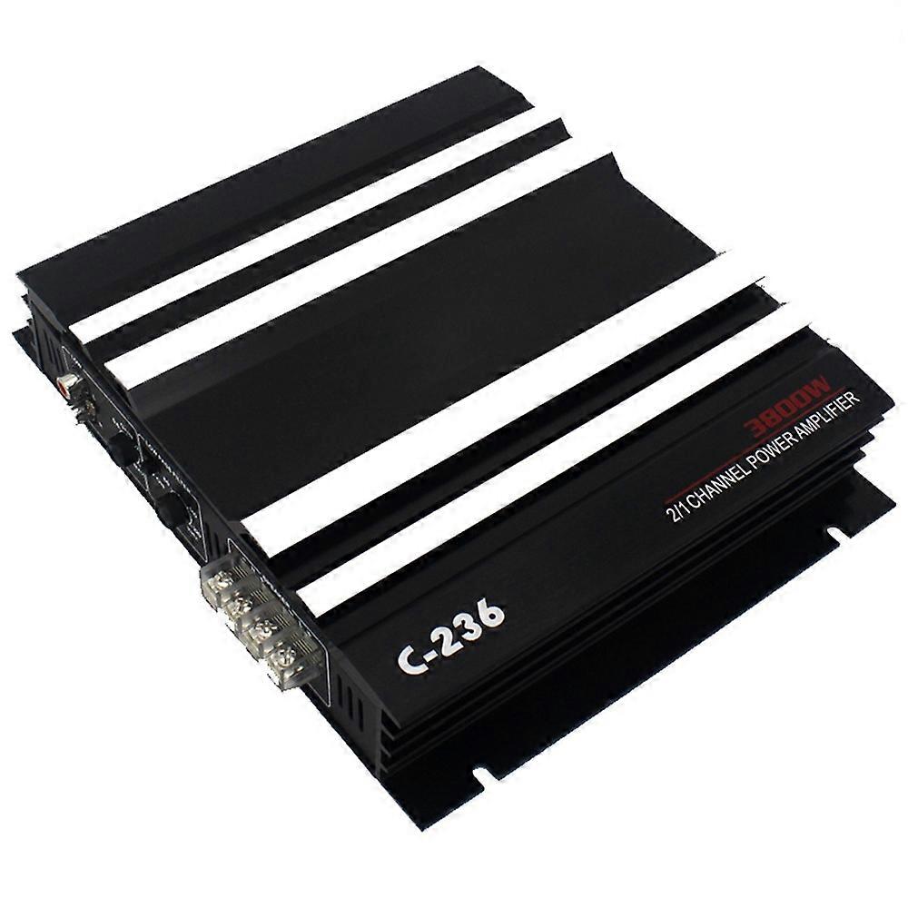 2-Channel Car Audio Amplifier 3800W High-Power Amp. Two-Way Stereo Power Amplifier