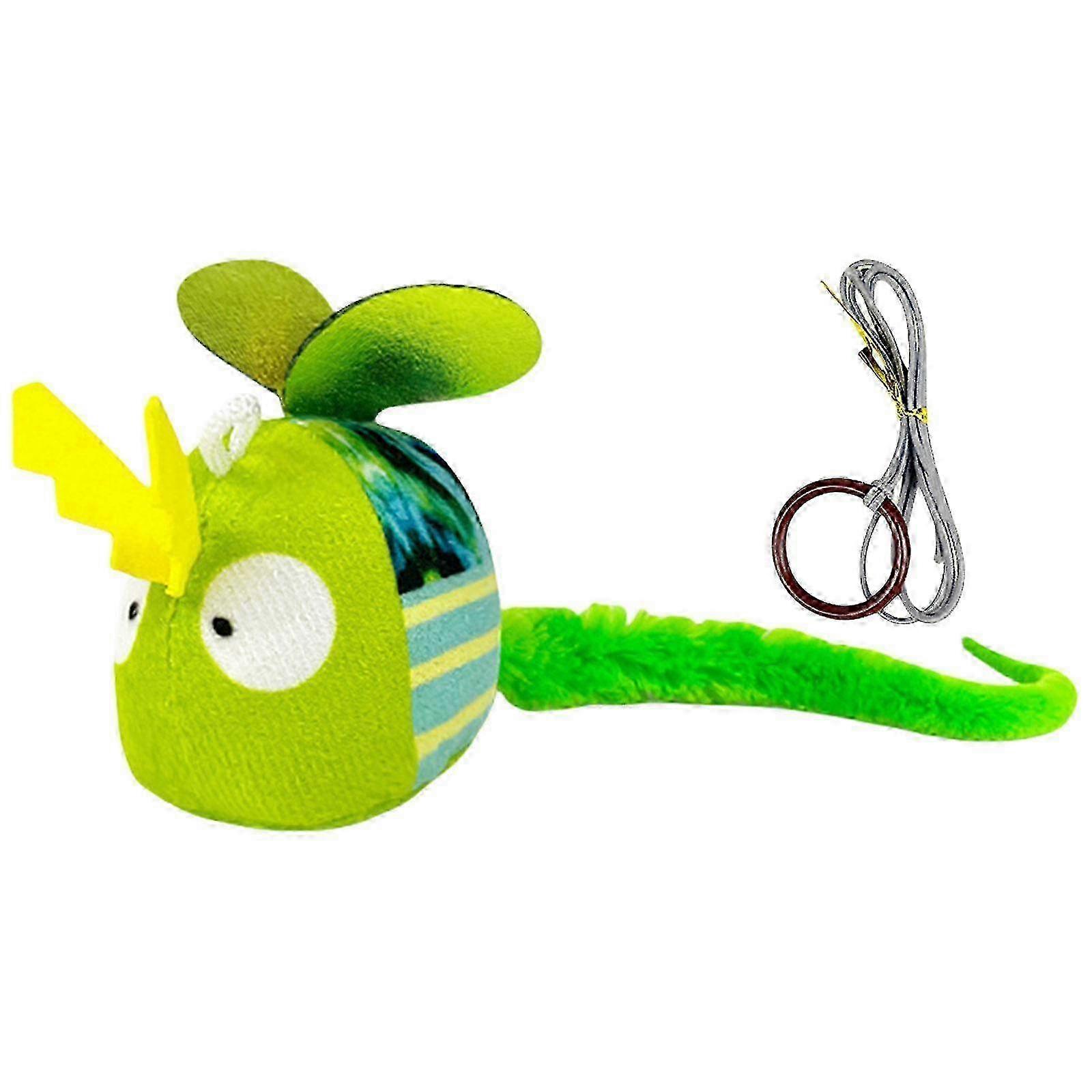 Interactive Cat Toy Insect with Plush Tail Elastic Door Frame Hanging Teaser Animal Toy for Cats Entertainment Playset