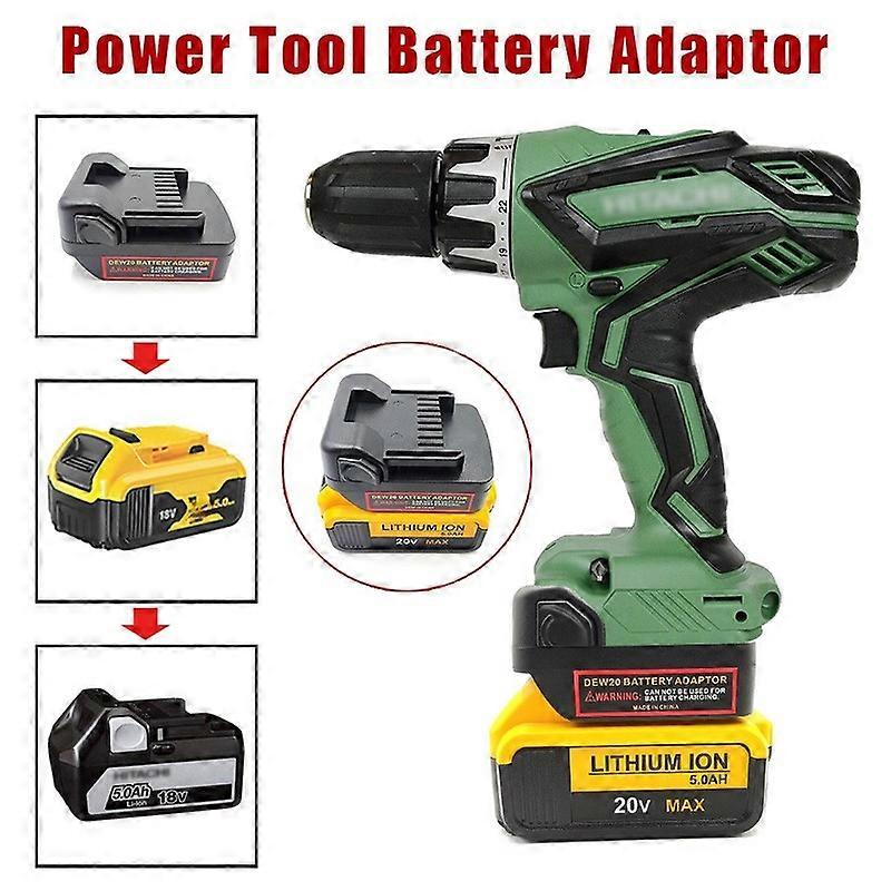 Battery Adapter For Dewalt 20V DCB Series Battery Convert To For Hitachi 18V