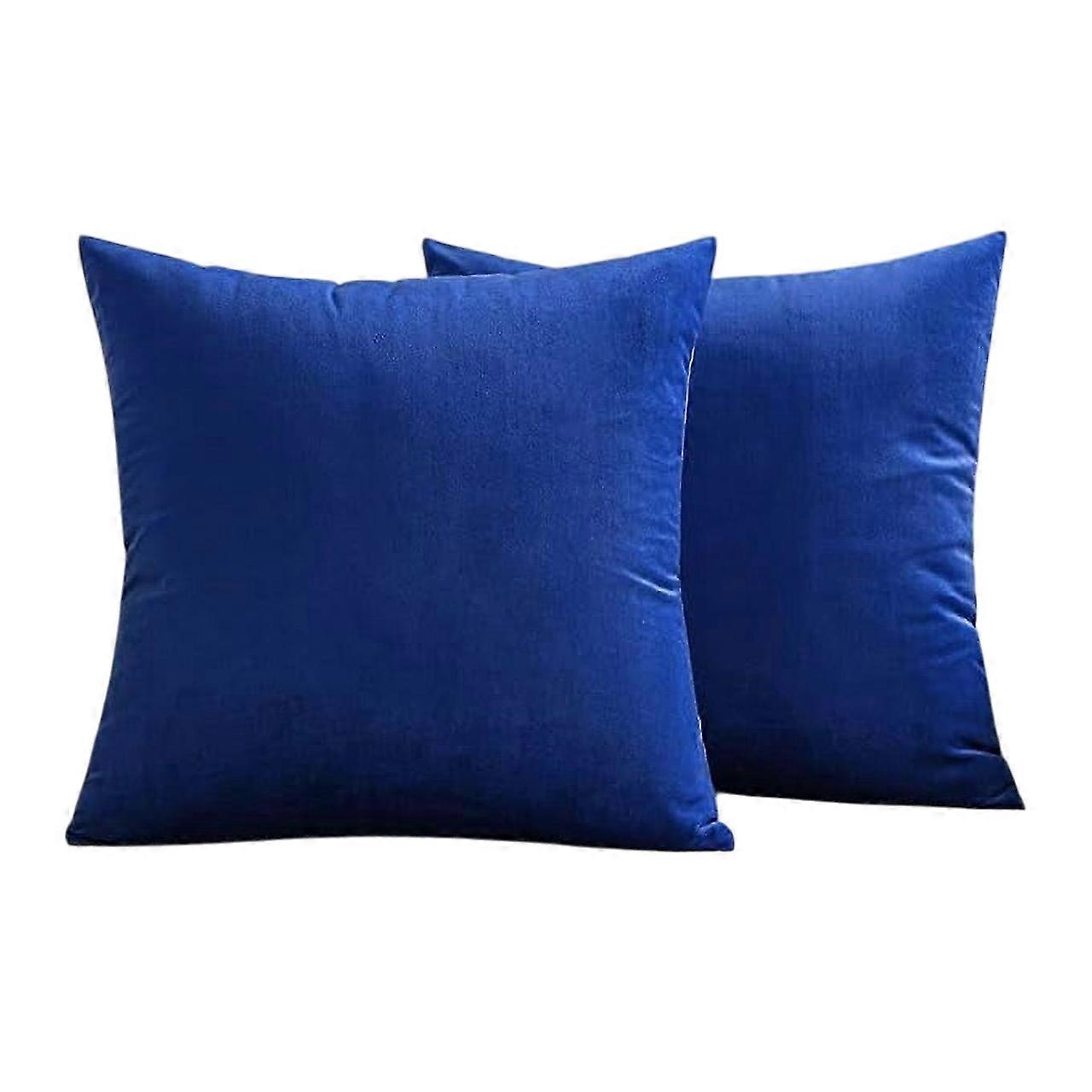 Velvet Square Throw Pillow Covers Set Of 2 20x20in Decorative