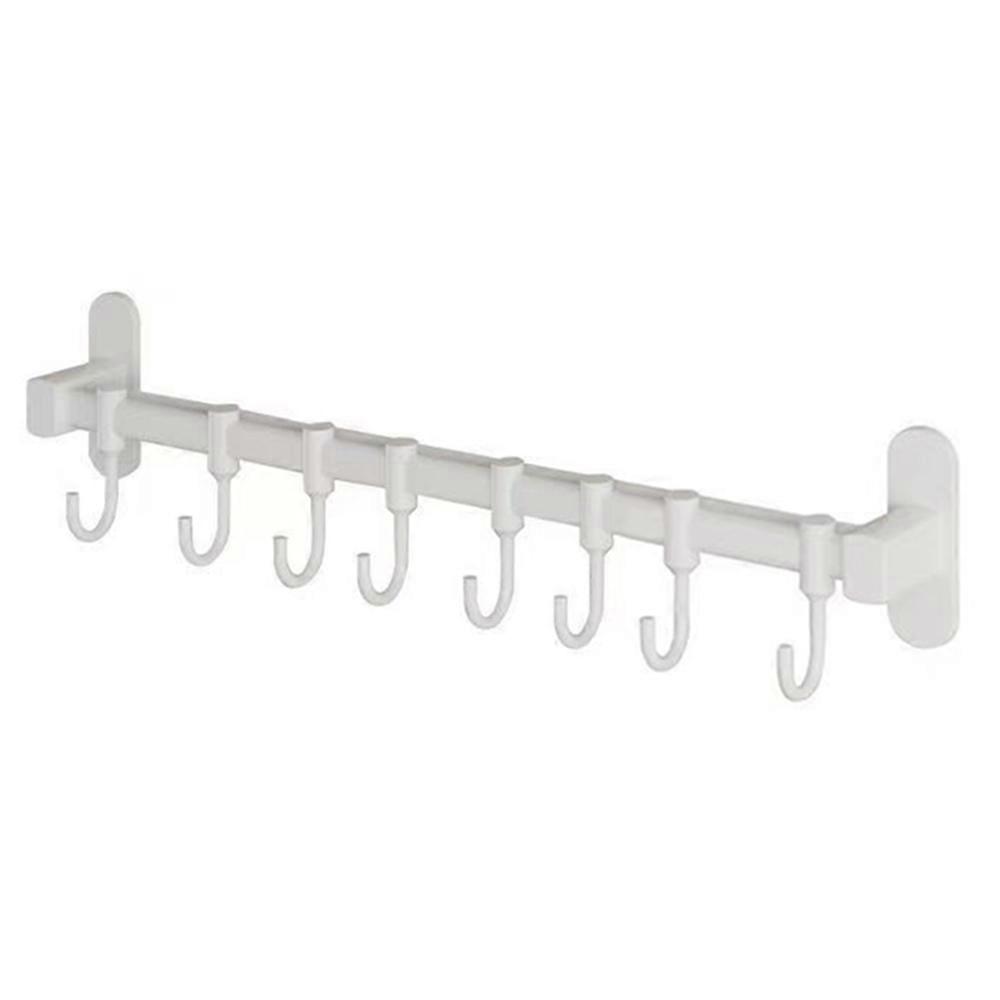 Kitchen Tool Hanging Rack Space Aluminum Wall-mounted 8-hook Hanging Rack