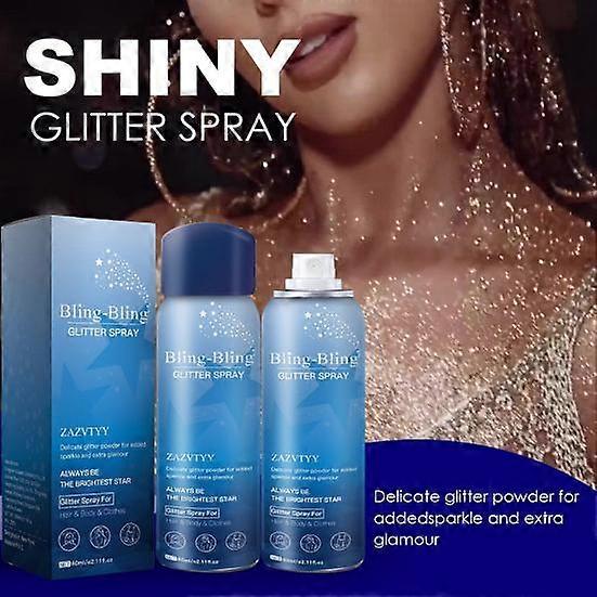 60ml Fun Glitter Spray Lightweight Functional Shiny Skin Spra