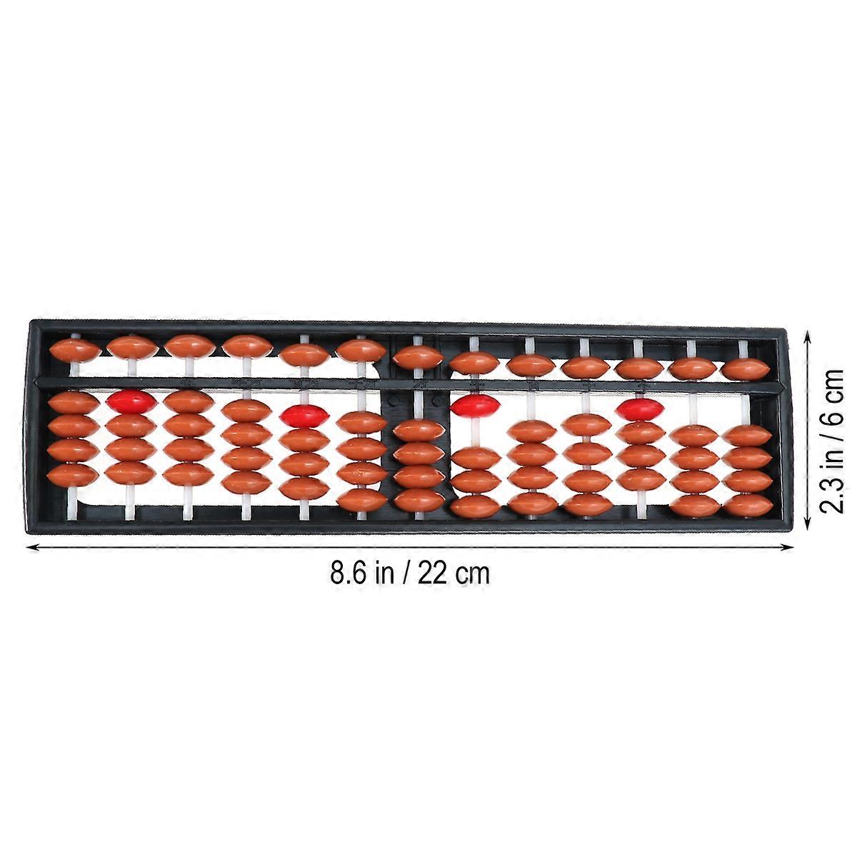 Calculating Tool Portable Brown Plastic Arithmetic Abacus for Students