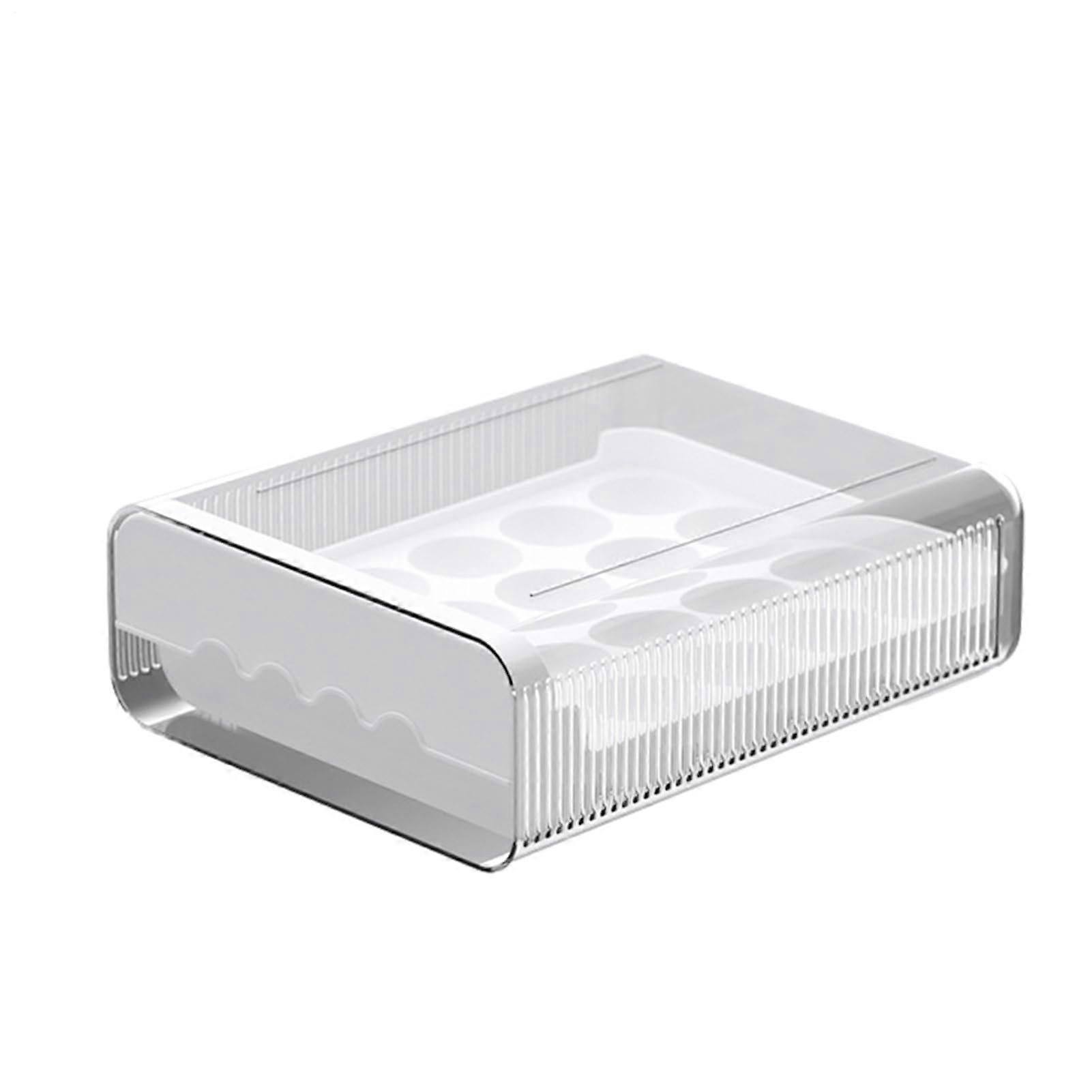Fridge Egg Holder 20Grid Egg Storage Bin For Refrigerator, Stackable Clear Drawers, Kitchen Pantry Organizer