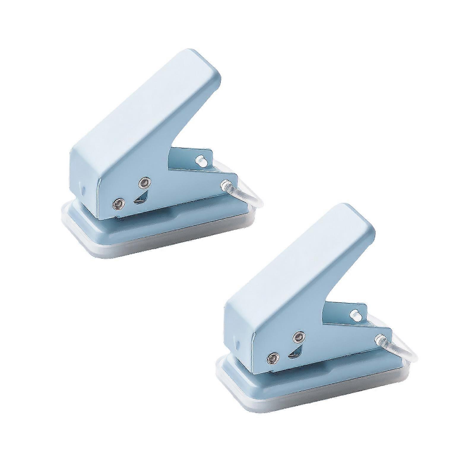 Xubond 6mm Single Hole Punch, 1/4 Inch, 10-Sheet Capacity, Portable for Paper, Cardstock, Index Cards & Art Projects - Blue