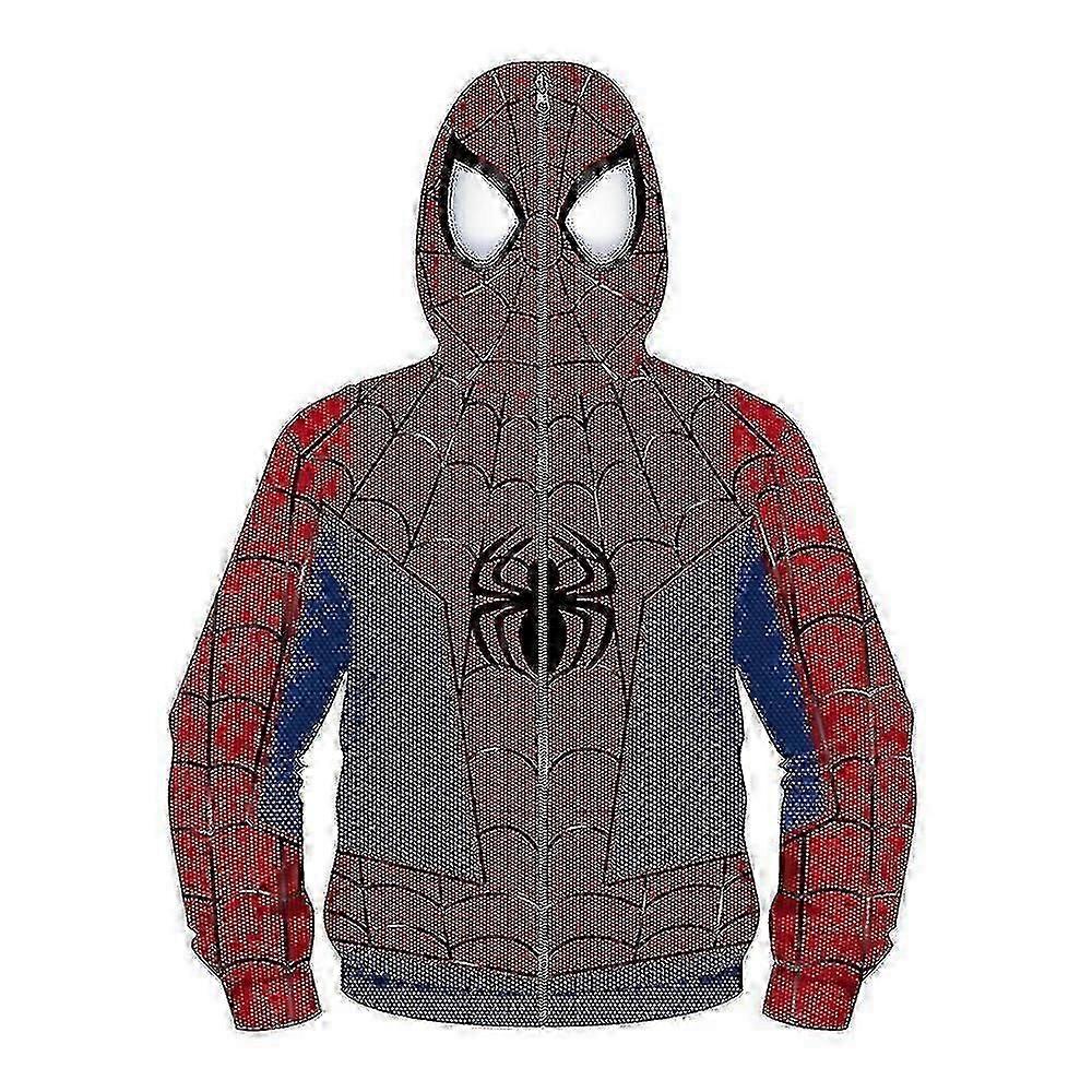 Kids Boy Spider-man Hoodies Hooded Zip Coat Jacket Top Outwear Fans Gift