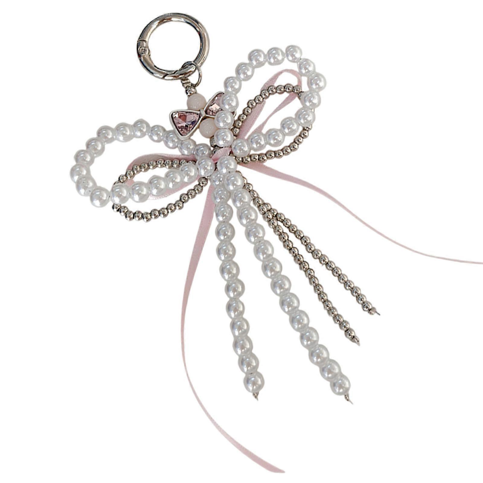 Versatile Pearls Butterfly Bowknot Charm for Purses Enhances Your Styles Quotient at Shopping or Social Gatherings Multicolor