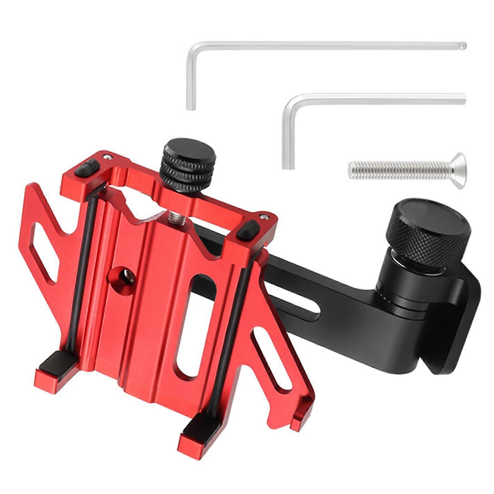 360 درجة قابل للتدوير حامل هاتف الدراجة زوايا عرض مريحة حامل الهاتف لمختلف الهواتف الأحمر