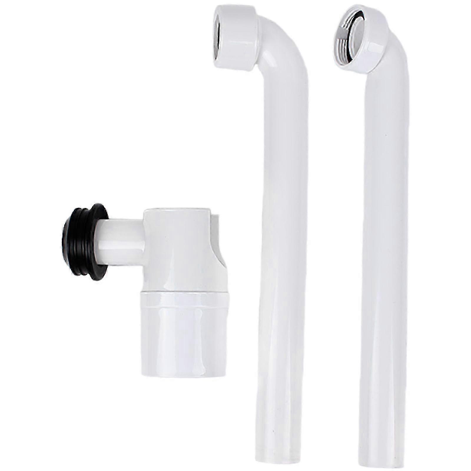 Sink Waste Drain Trap Adjustable Washbasin Siphon Drain Pipe ﻿1/4Inch Space Saving Sink Waste Trap Easy to Install  White