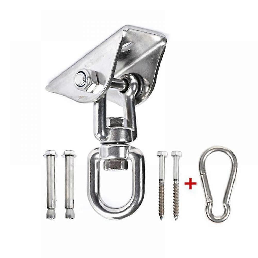 304 Stainless Steel Swing Hook Fixed Plate Hanging Chair Hammock Accessories 360 Rotating Fixed Hook