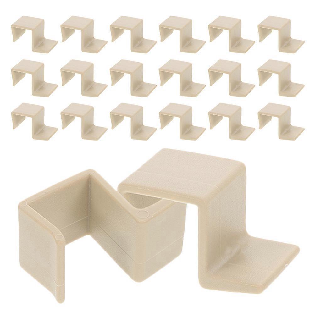Beige Bed Rail Fittings for Bed Frame Support 20Pcs Kit