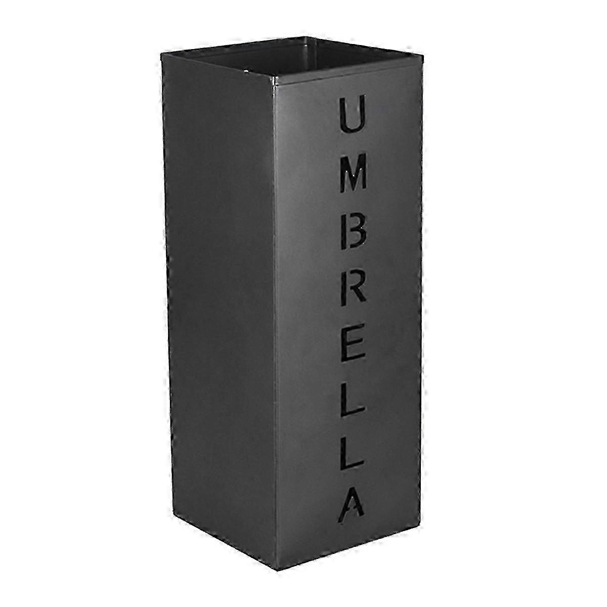 Square Free-Standing Umbrella Holder with Magazine Storage Buckets for Multipurpose Use