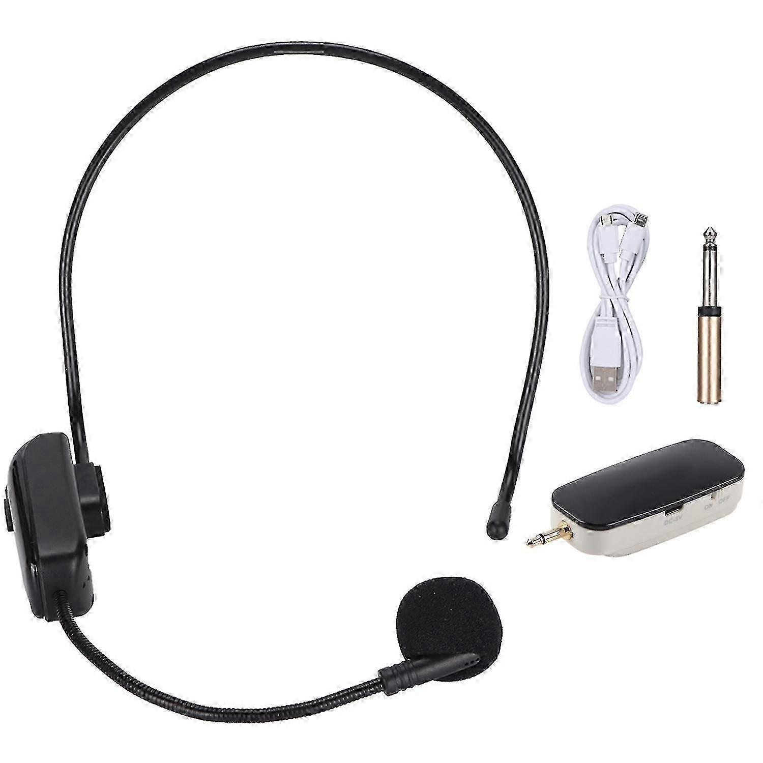 UHF Wireless Microphone Headset Wireless Microphone Mic compatible with Teaching Meeting Tour Guide-