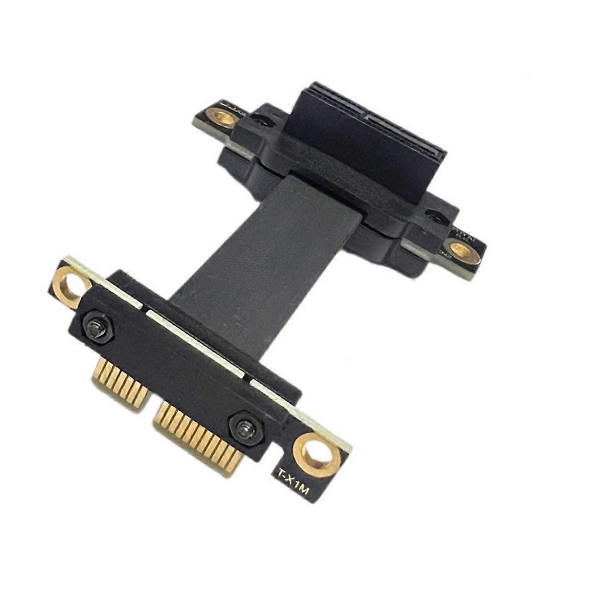 PCIe 3.0 X1 to X1 Riser Cable Dual 90 Degree Right Angle Extension 8Gbps PCI Express 1X Riser Card D