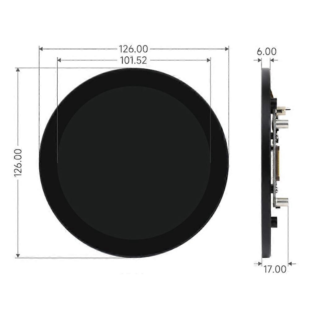 Waveshare 4 Inches HDMI-Compatible Circular Capacitive Screen 720x720 Resolution IPS Display Panel 10 Point Touch Screen