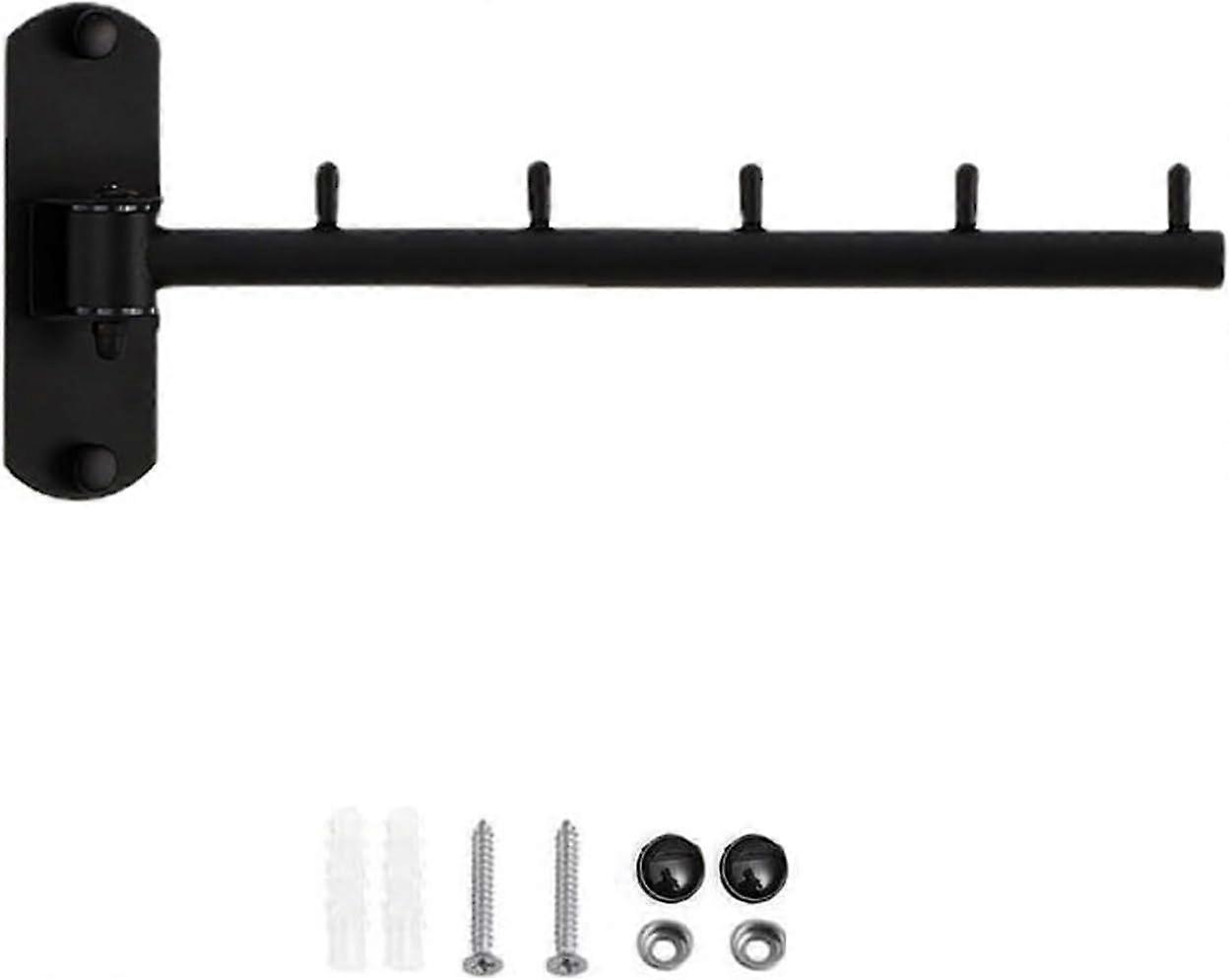 Foldable coat hooks, stainless steel, rotating wall-mounted clothes rack