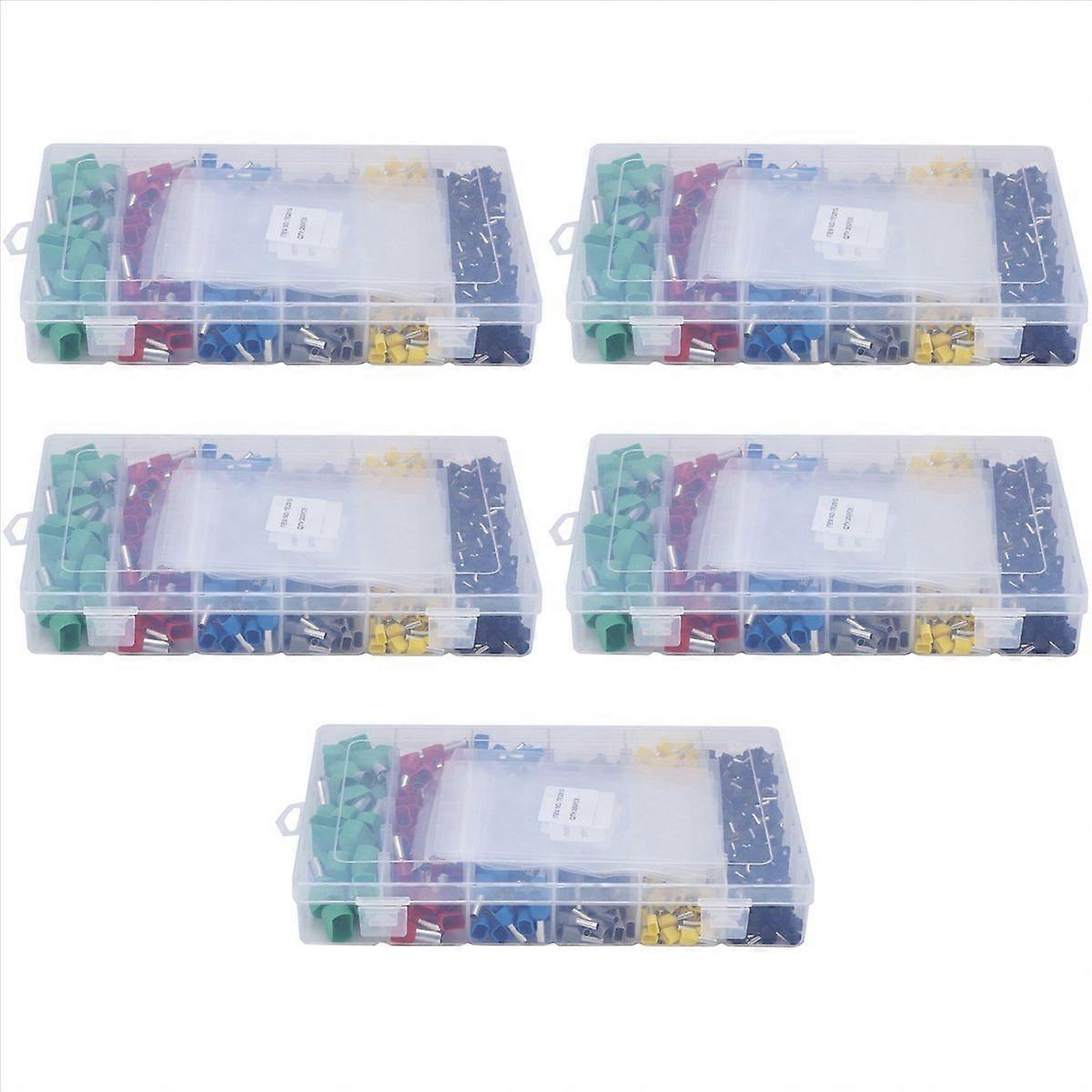 3900Pcs Dual Bootlace Ferrule Teminator Kit Electrical Crimp Dual Entry Cord End Wire Terminal Conne