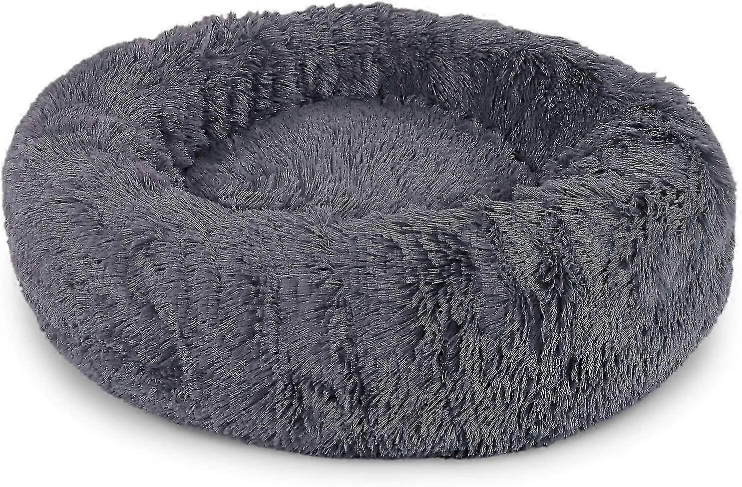 Round Plush Donut Pet Bed for Cats and Dogs, Soft and Cosy with Optional Colours and Sizes for Your Furry Friend