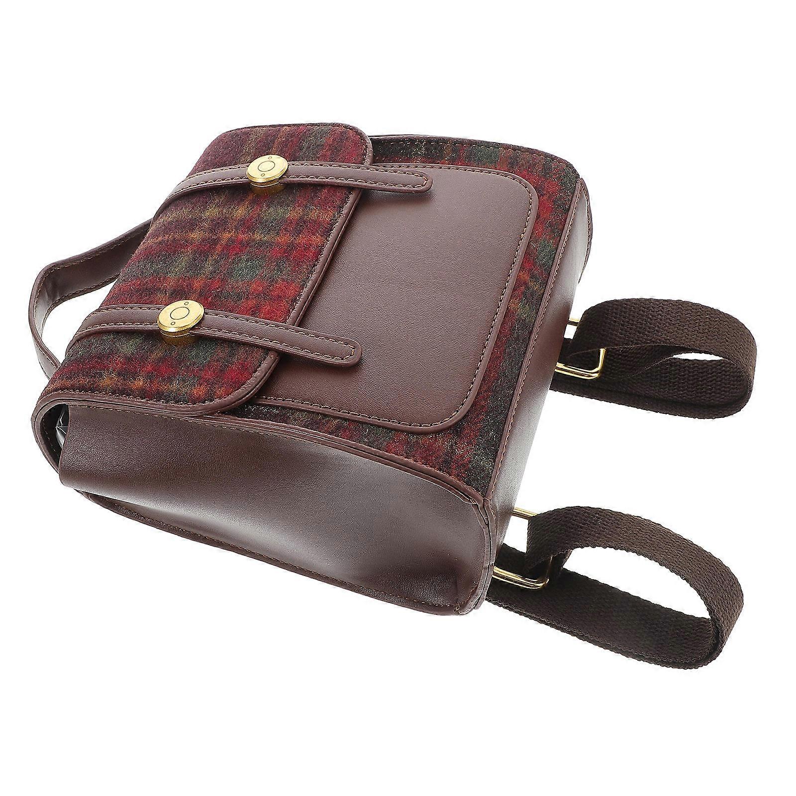 Children's Toddler Backpack for Loading Stuffs Preschool Backpack Dark Brown PU