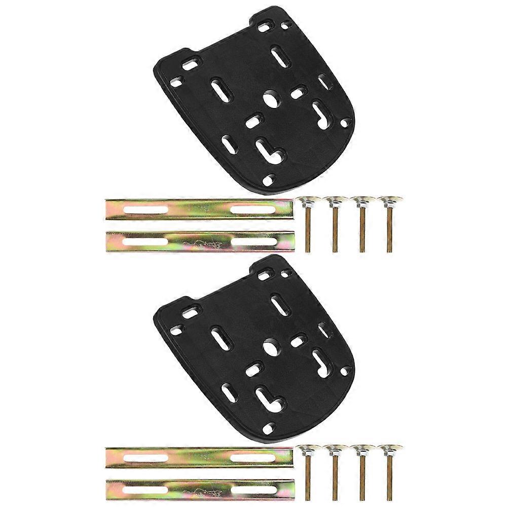 Motorcycle Rear Rack Bracket Bottom Plate for Secure Tail Box 2Sets