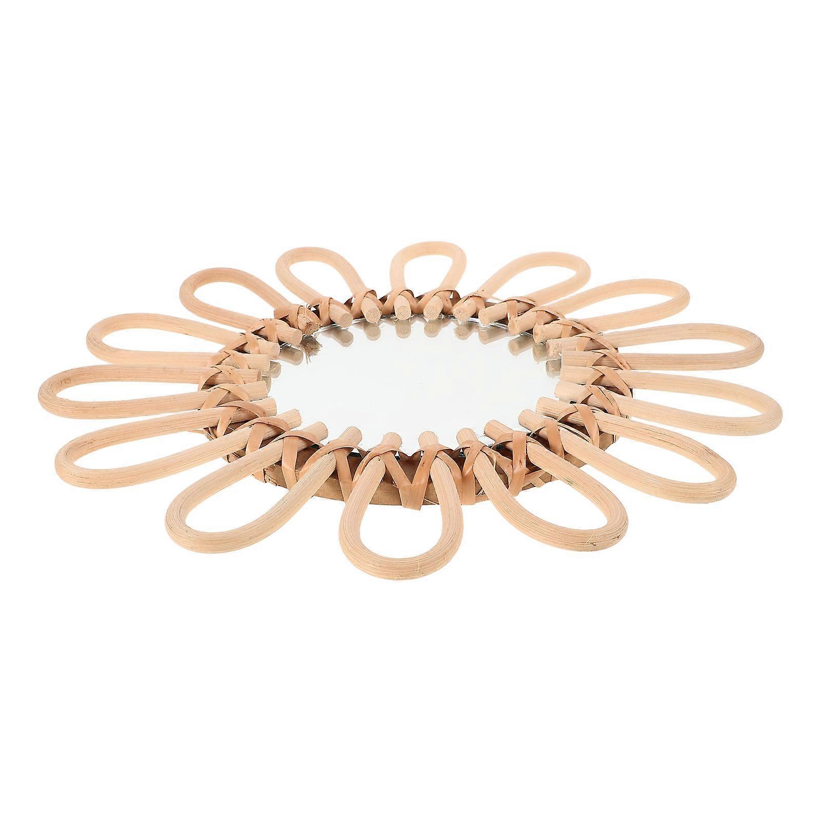 Rustic Round Wall Mirror Handcrafted With Premium Materials For Hallway Or Bedroom Decor 1Pack