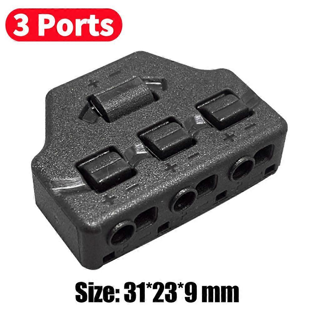 1-10Pcs Quick Splitter 3/6 Ports Out Line Splitter Quick Connect Low Voltage Wire Splitter Distribution Block for LED Lighting