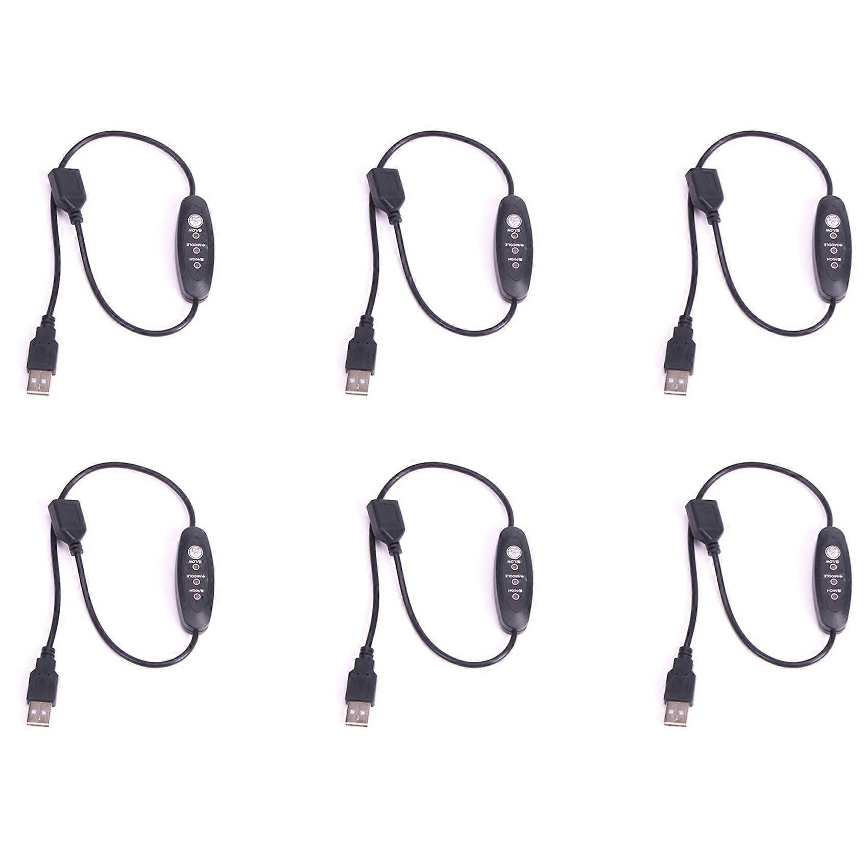 6X USB 5V-12V Temperature Controller Heater Thermostat 3-Speed Adjustable 24W