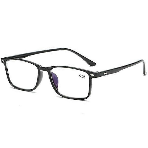 Effective Comfortable Anti-Blue Light Reading Glasses (+1.0 - +4.0) Black +3.5