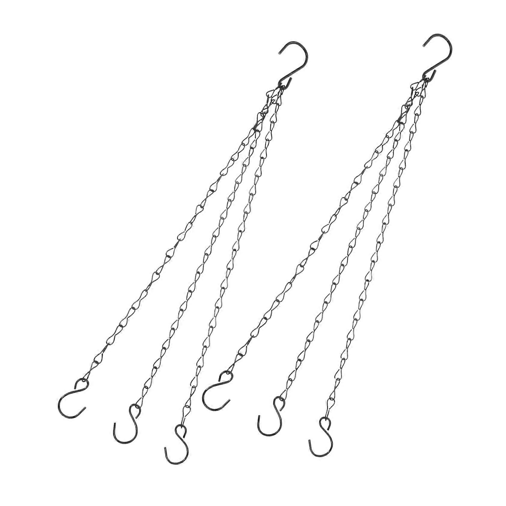 2pcs Heavy Duty Hanging Chains with Hooks for Flower Pots Planters Bird Feeders Lanterns