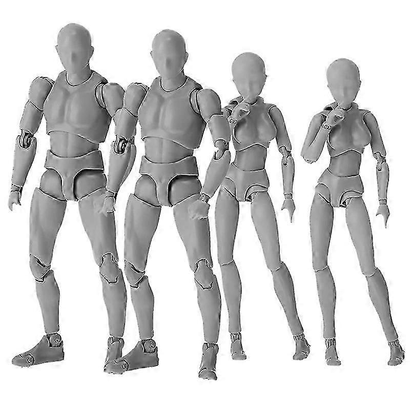 4 Sets Pvc Figure Model Drawing Mannequin