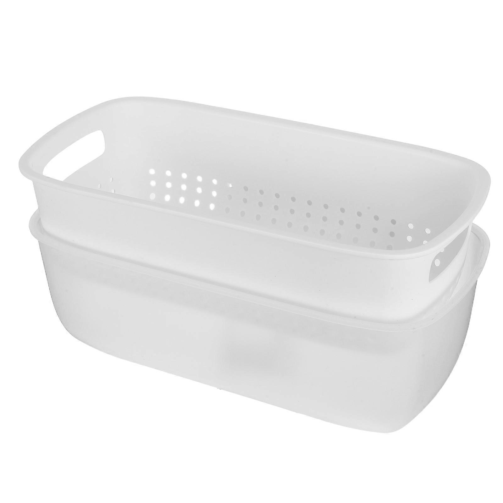 1pc Drain Basket Double Layer Wall-mounted Fruit Vegetable Food Washing Strainer