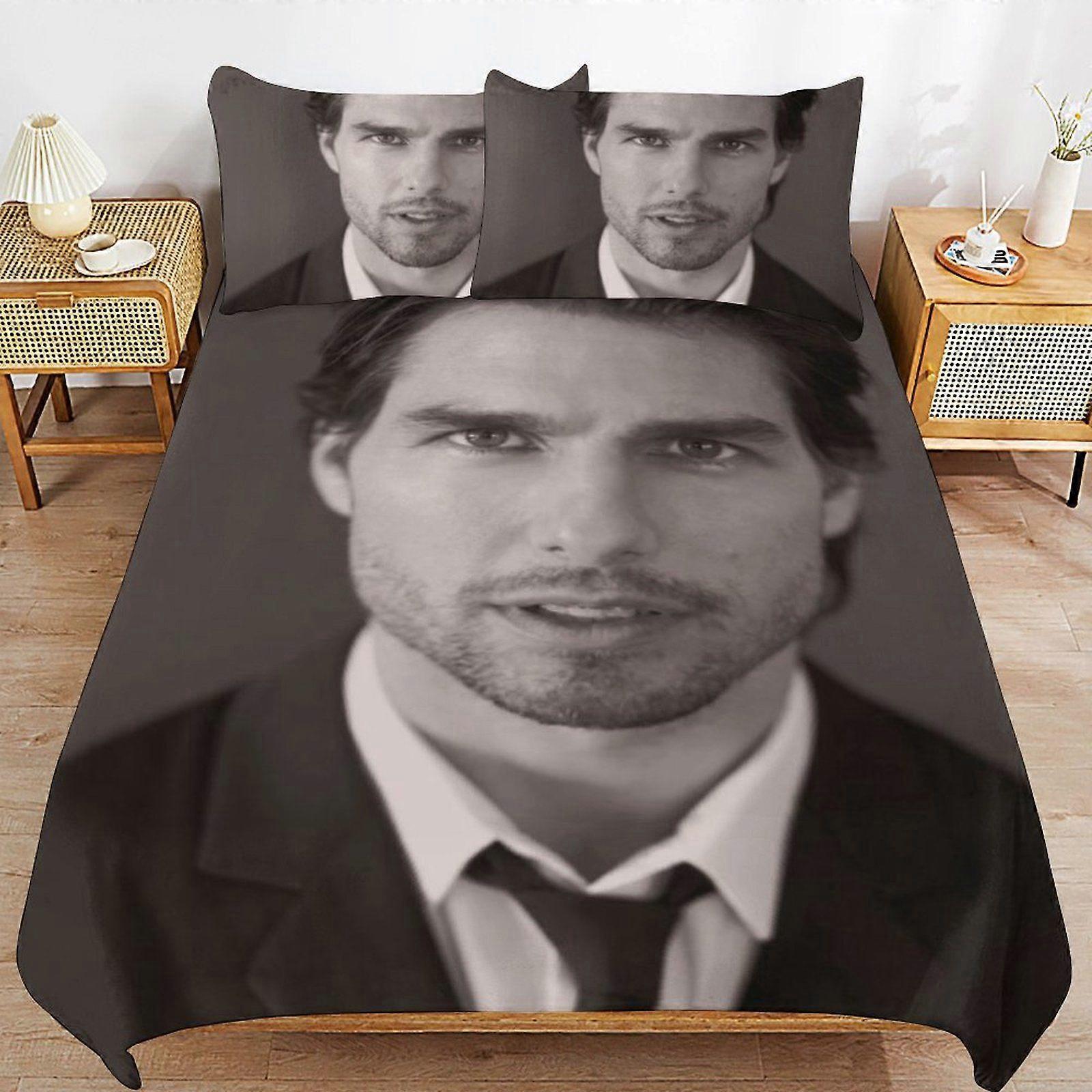 292XB Tom Cruise Ensemble de housse de couette respirant, confortable, doux et résistant, avec fermeture sécurisée KL292
