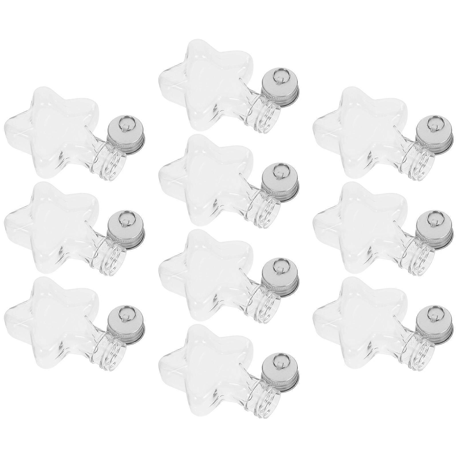 Transparent Candy Bottle Container for Storage 10Pcs Plastic Holder