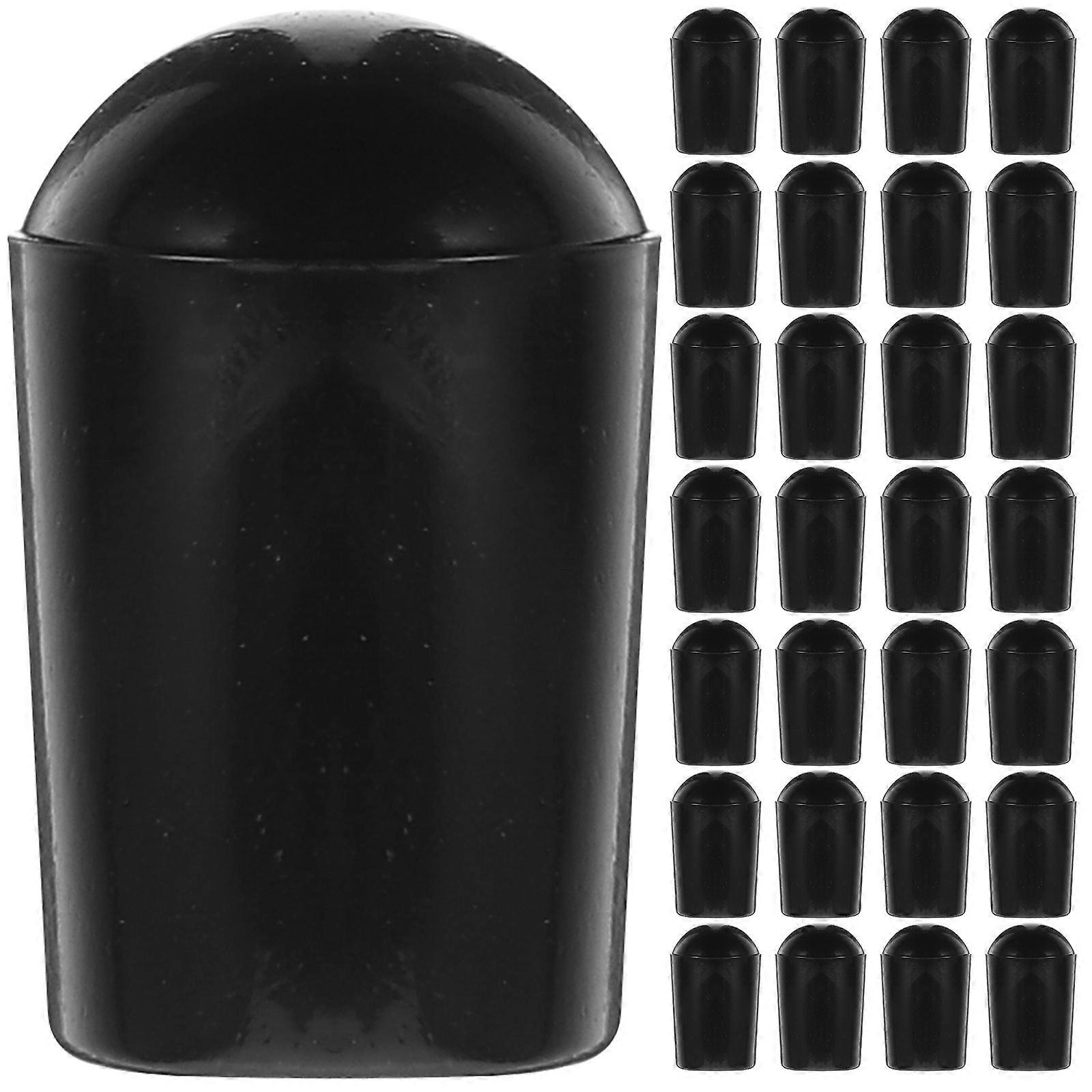 Black Hanger Ends Tip Protective Caps for Wire Thread Cover 500Pcs PVC