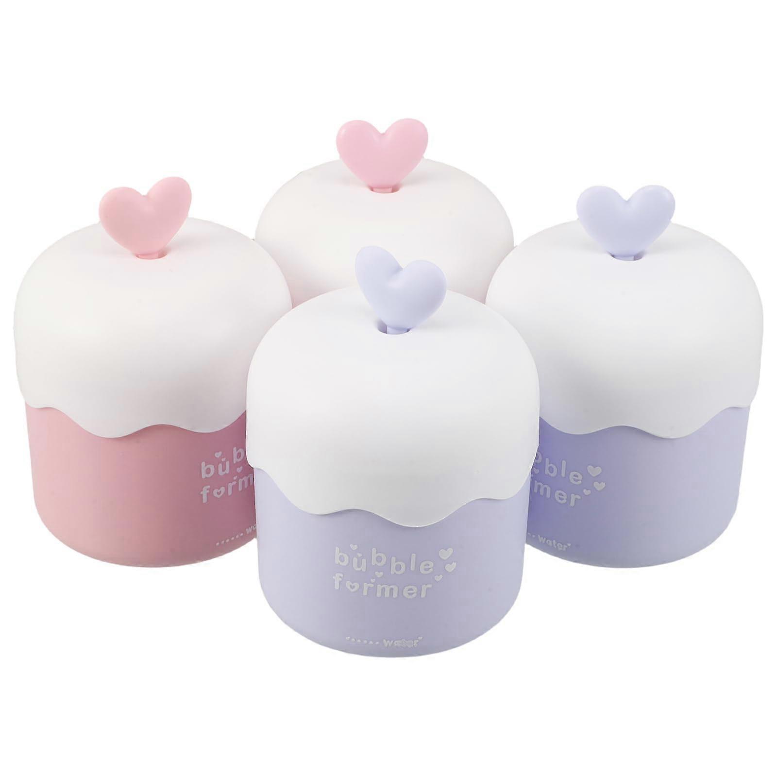 4pcs Foaming Face Wash Bottle for Rich Foam Generation and Deep Pore Cleaning Travel Use