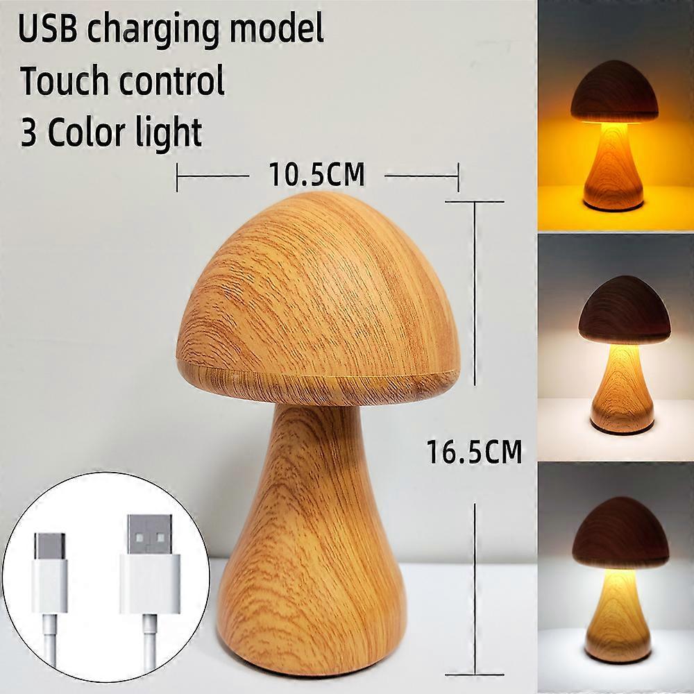 Smart Touch Control Night Light - Mushroom Design, Color Temperature Adjustment