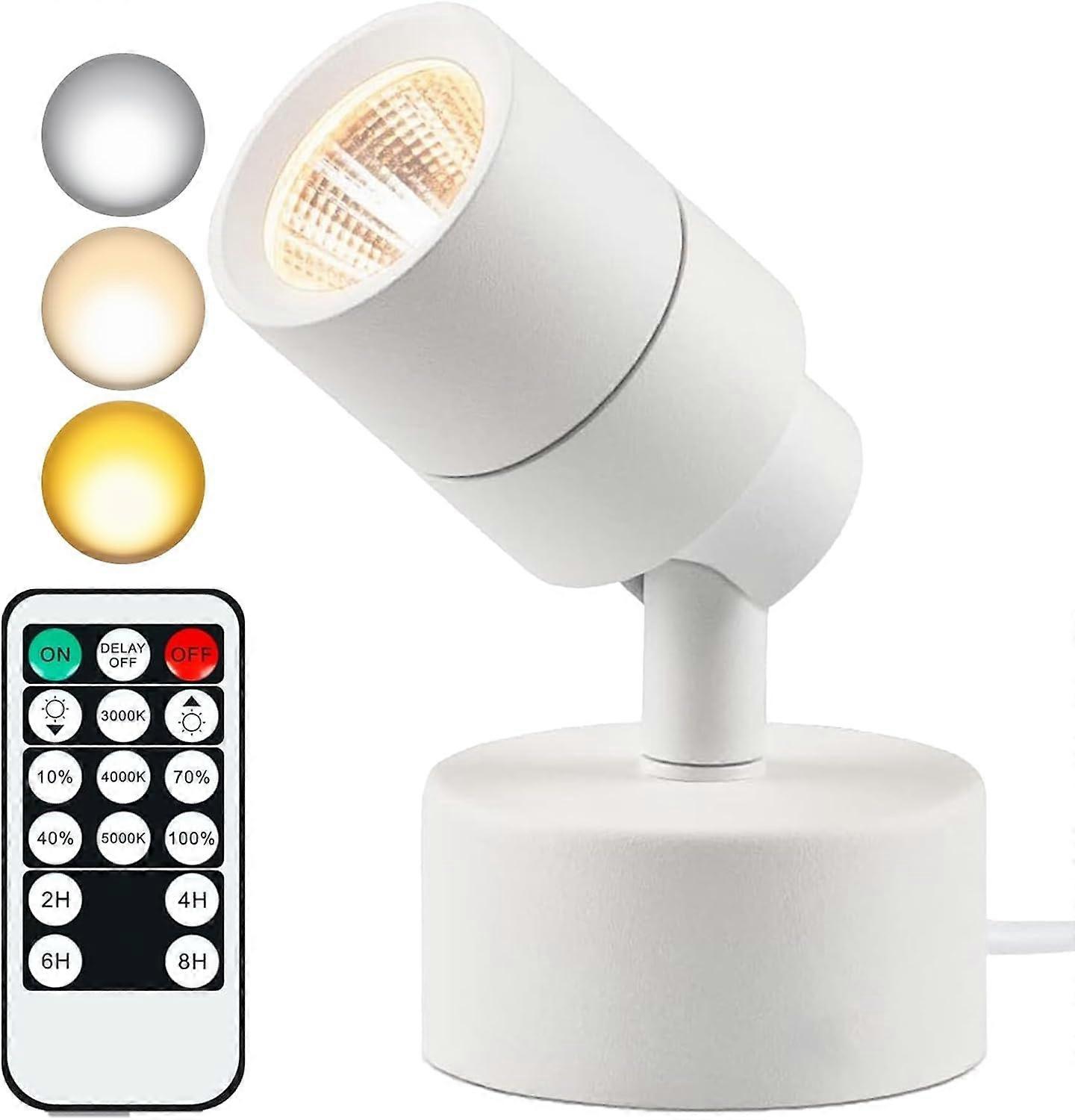 LED Indoor Spotlight with Timer, Dimmable Uplight, 3 Color Temps,  CRI, White Floor Lamp