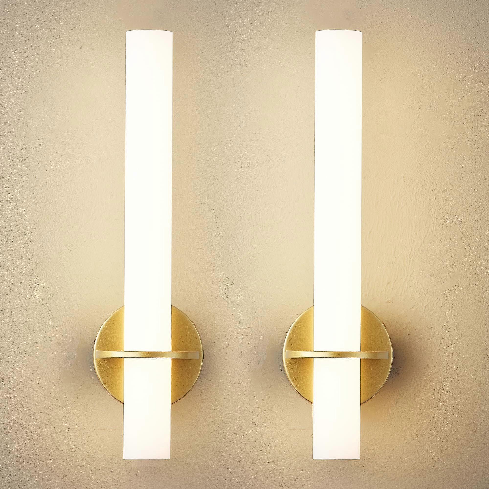 Gold Battery Operated Wall Sconce Set of 2, Rechargeable Wireless Lights with Remote, Dimmable 3000K6000K, 360° Rotation for Bedroom and Living Room