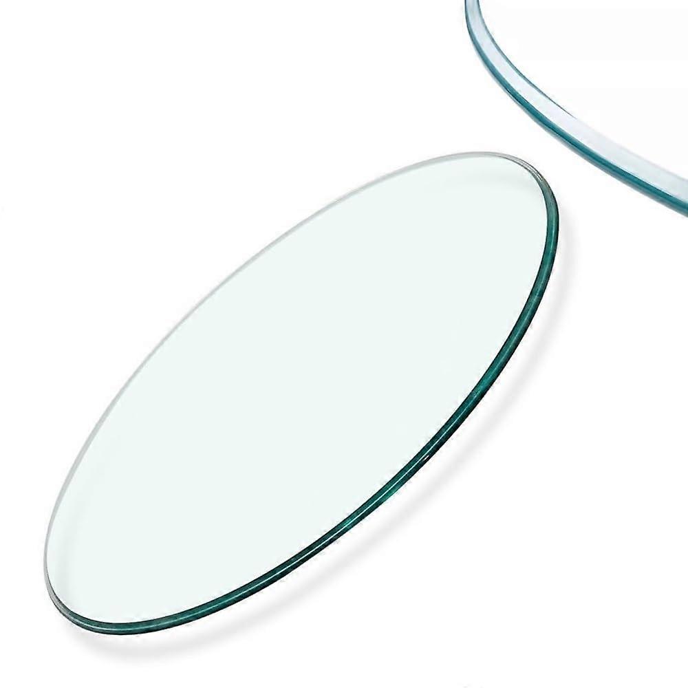 Tempered Glass Tabletop 400mm Round Replacement with Polished Safety Edges for Versatile Use