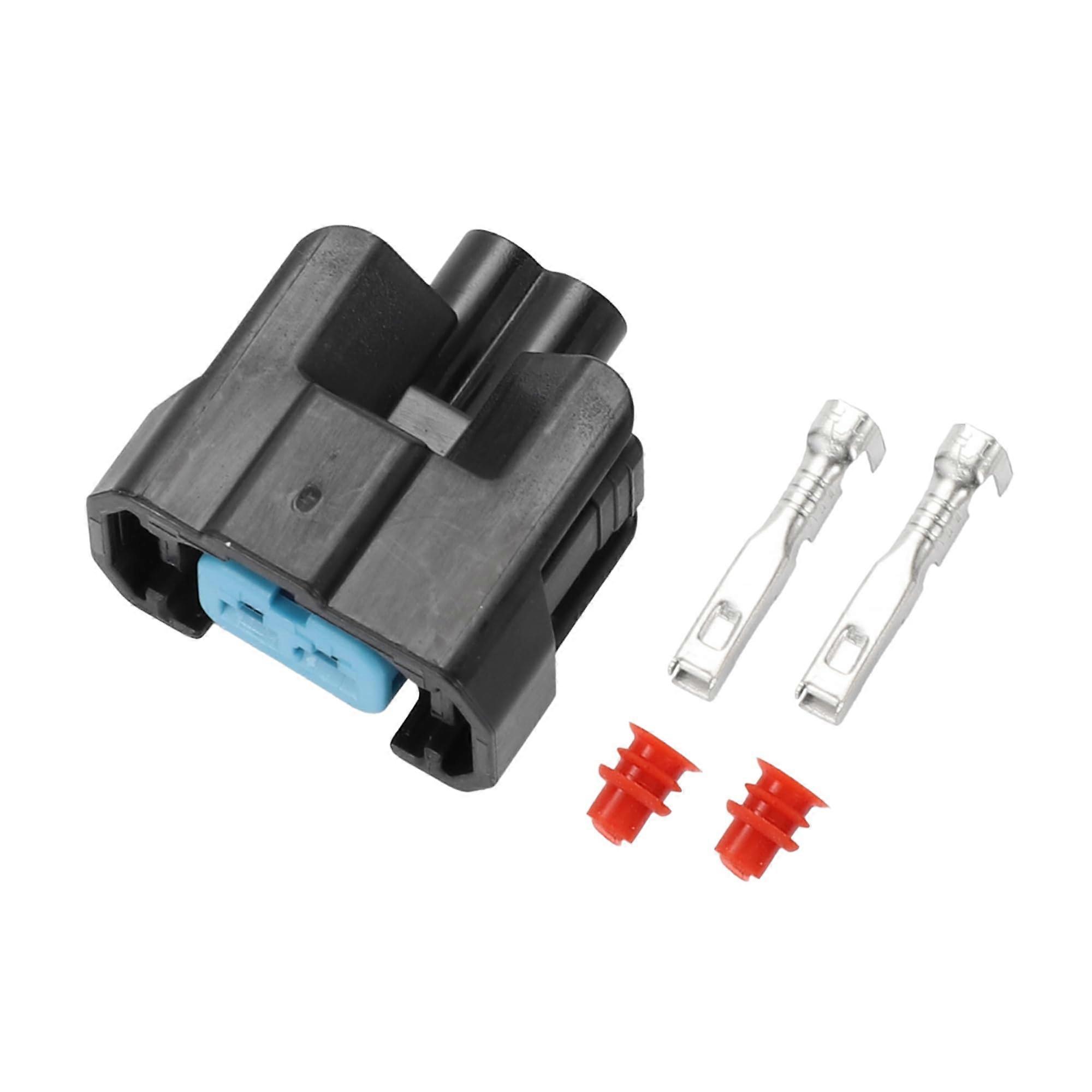 Fuel Injector Connector Plug for Honda 2 Pin 2.2mm Waterproof Secure Fit Easy Install Black Set