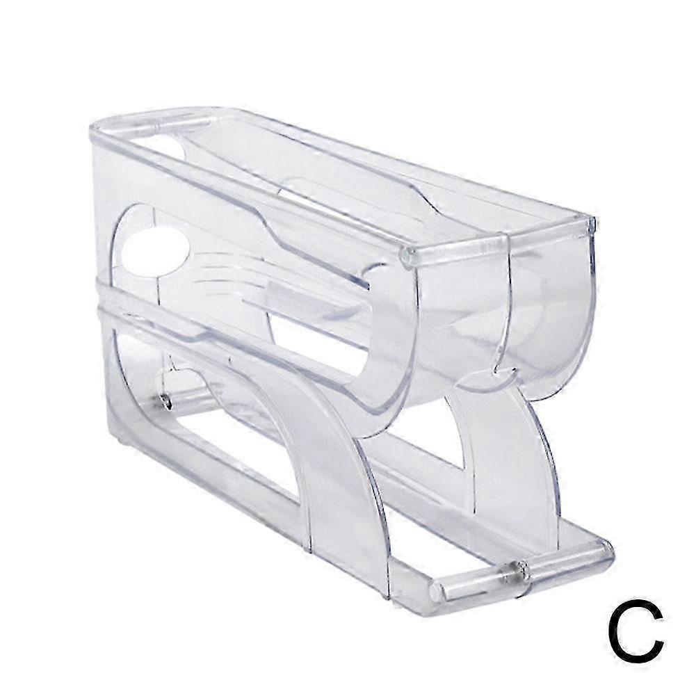 Convenient Egg Storage Box with Side Door Access - Automatic Rolling Slide Style